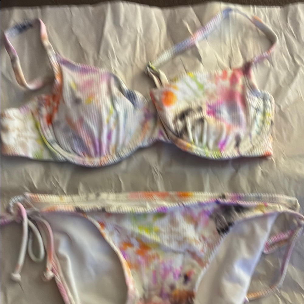 Colorful Tie-Dye Bikini Set